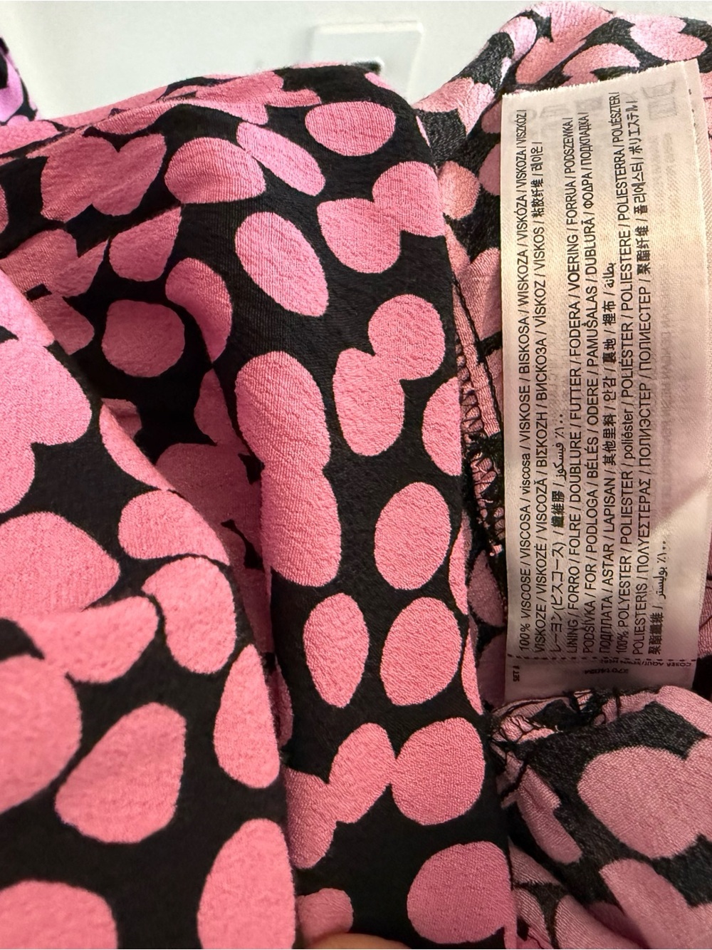 Mango Pink and Black Polka Dot Maxi Dress - Picture 3 of 4